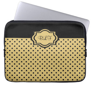 Capa Para Notebook luva chique do ipad, kakki/monograma preto dos