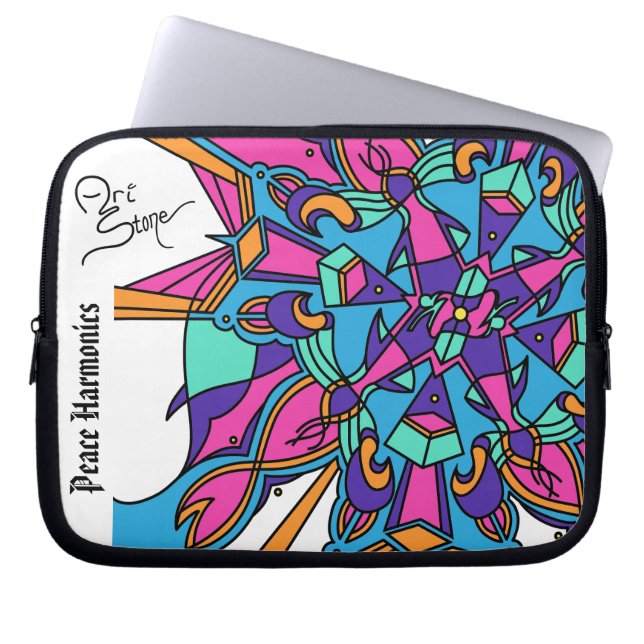 Capa Para Notebook Luva dos harmónicos da paz (Frente)
