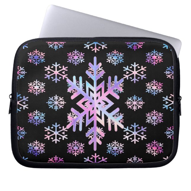 Capa Para Notebook Luxury Holographic Snowflake Christmas Collection  (Frente)