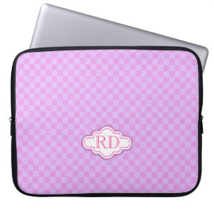 Capa Para Notebook Luz do Chequer - caixa roxa cor-de-rosa do laptop