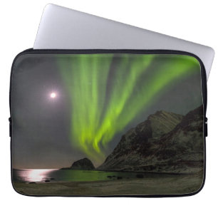 Capa Para Notebook Luz norteS Ilha Haukland Beach