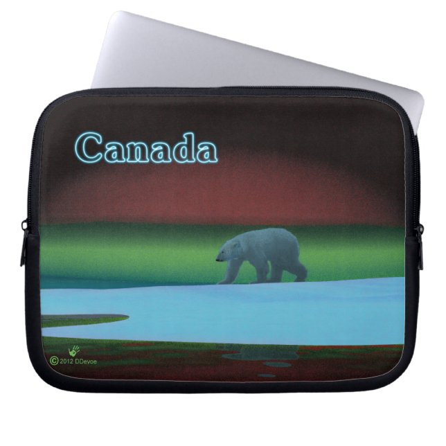 Capa Para Notebook Luz Polar Urso (Frente)