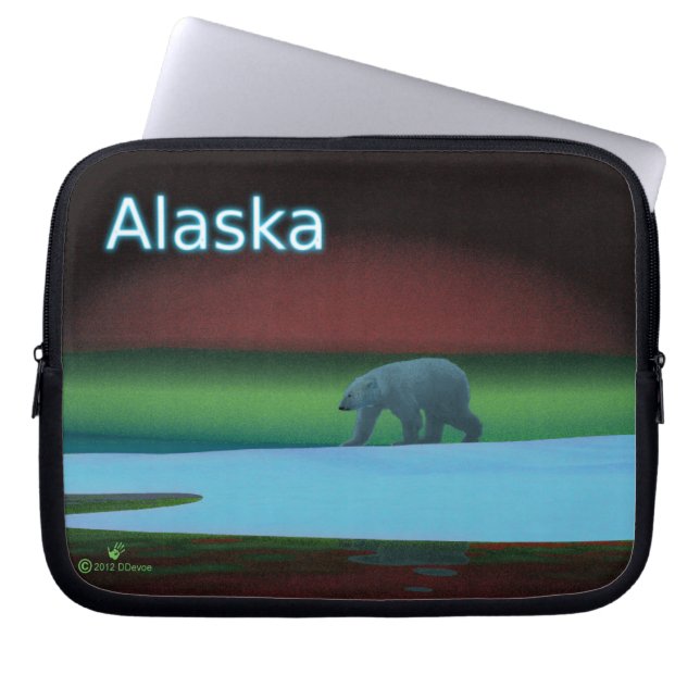 Capa Para Notebook Luz Polar Urso (Frente)