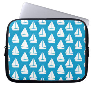 Capa Para Notebook Luz - teste padrão azul do veleiro