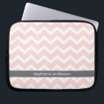 Capa Para Notebook Luz - teste padrão cor-de-rosa das vigas do<br><div class="desc">Personalize esta bolsa de laptop à moda com seu nome,  iniciais,  monograma ou texto de sua escolha.</div>