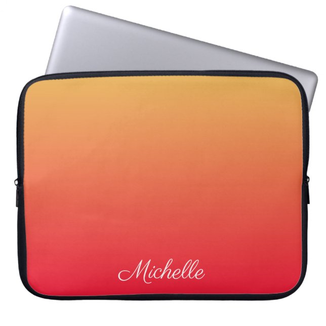 Capa Para Notebook Luz vermelha e amarela da chama personalizada (Frente)