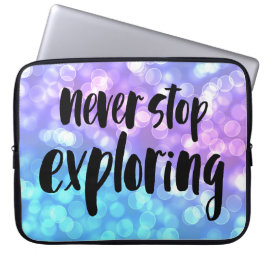 Capa Para Notebook Luzes coloridas/Nunca Pare de Explorar
