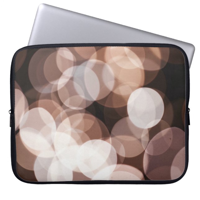 Capa Para Notebook Luzes de anzol castanho (Frente)
