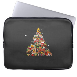 Capa Para Notebook Luzes de árvore de Natal do Greyhound, cachorro en