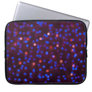 Capa Para Notebook Luzes de Natal, turvas, fundo festivo.