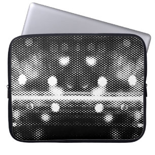 Capa Para Notebook Luzes de neon e padrão geométrico sem costura