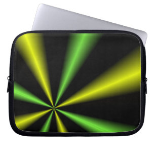 Capa Para Notebook Luzes verdes e Douradas