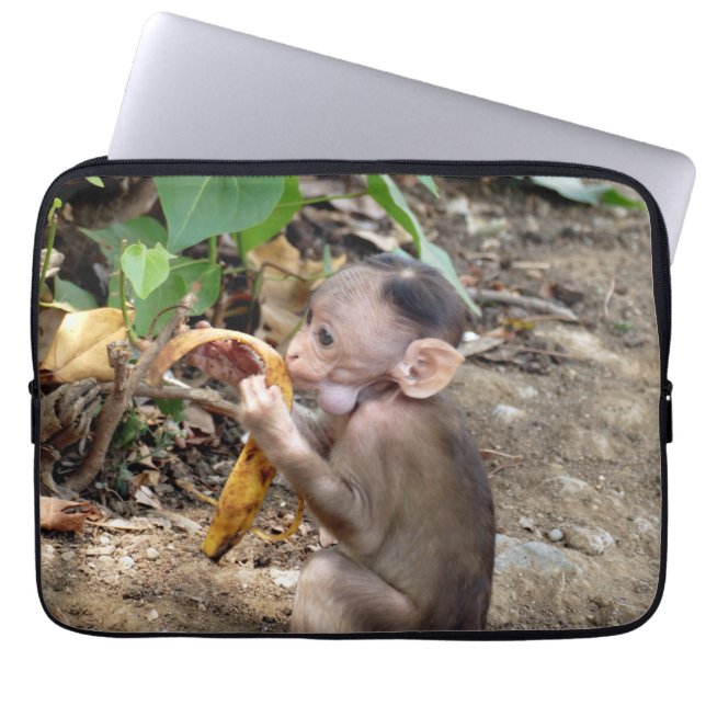 Capa Para Notebook Macaco-Bebê (Frente)