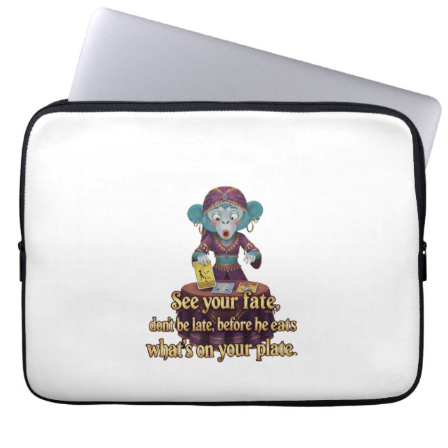 Capa Para Notebook Macaco Místico Engraçado (Frente)