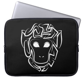 Capa Para Notebook Macaco preto e branco tribal