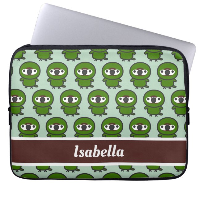 Capa Para Notebook Macaw de fronte de castanha (Frente)