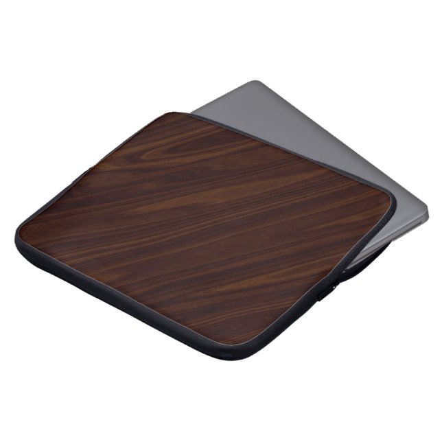Capa Para Notebook Madeira escura (Frente Topo)
