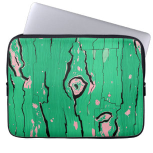 Capa Para Notebook Madeira Neon Verde Arte Pop Abstrata Casca