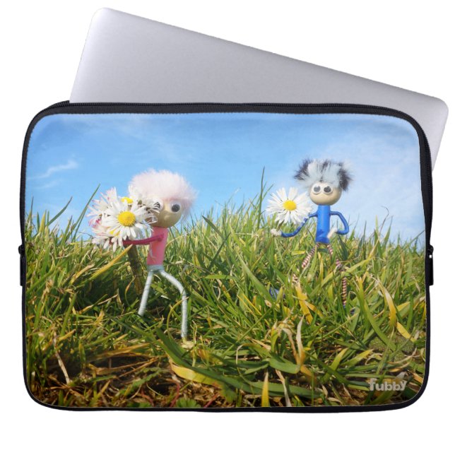 Capa Para Notebook Madeliefjes plukkende fubby's.     (Frente)