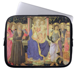 Capa Para Notebook Madonna e criança enthroned com santos (altarpiec