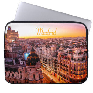 Capa Para Notebook Madrid Espanha Capitol City Skyline