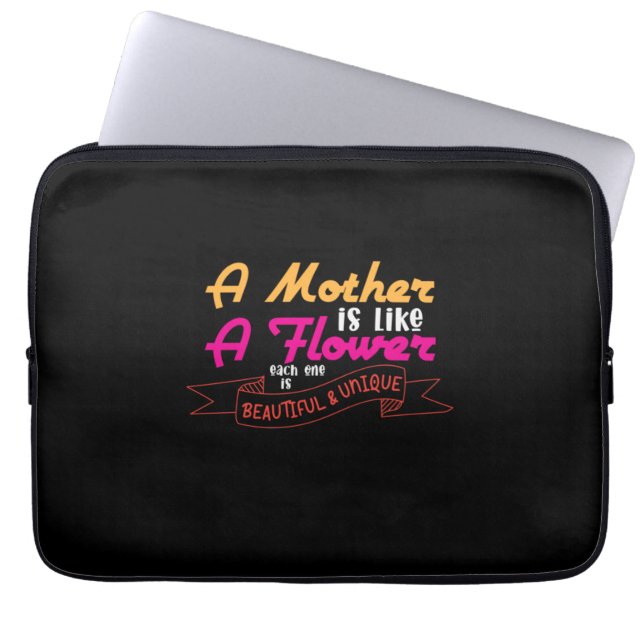 Capa Para Notebook Mãe Arte Mãe É Como Flor (Frente)