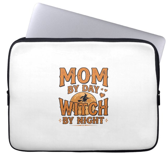 Capa Para Notebook Mãe De Dia Bruxa De Noite Camisa De Halloween Desi (Frente)