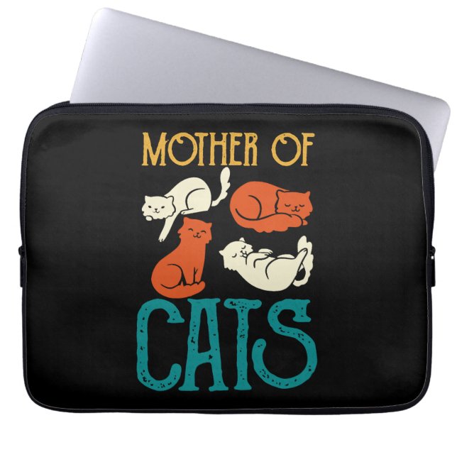 Capa Para Notebook Mãe dos Gatos - Gato (Frente)