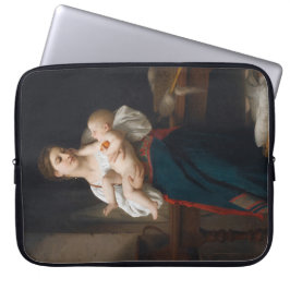 Capa Para Notebook Mãe e Criança (por Bouguereau)