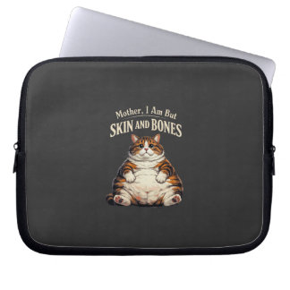 Capa Para Notebook Mãe, Eu Sou Apenas Pele e Ossos – Gato Gordinho En