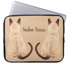 Capa Para Notebook Mãe Gata Siamesa Sasha Kitty Olhando Para Longe Vi