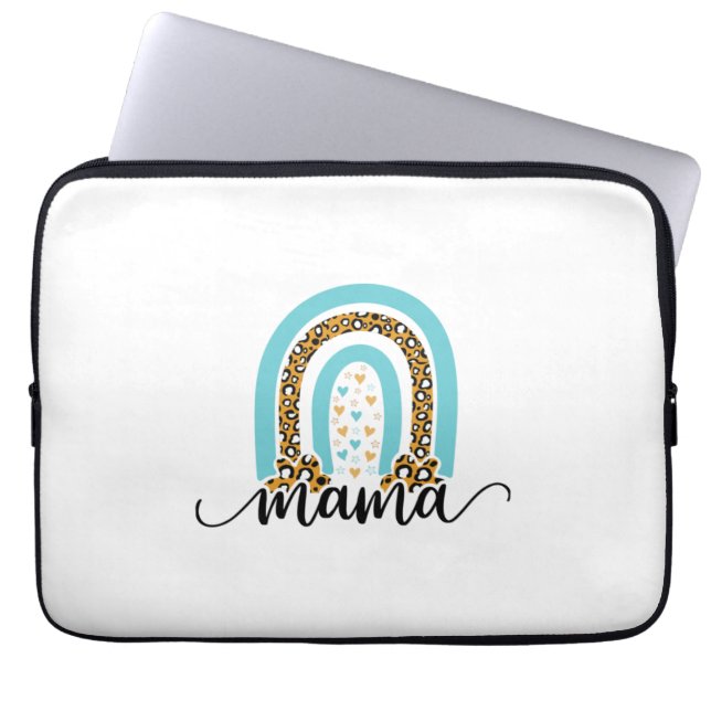Capa Para Notebook Mãe Gift Rainbow Leopard Mama (Frente)