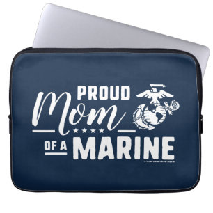 Capa Para Notebook Mãe Orgulhosa de um Marinho - Branca