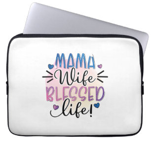 Capa Para Notebook Mãe Presente Mãe Esposa Abençoada