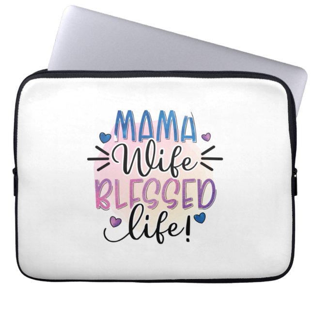 Capa Para Notebook Mãe Presente Mulher Abençoada (Frente)