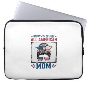 Capa Para Notebook Mãe totalmente americana, design de camiseta vinta