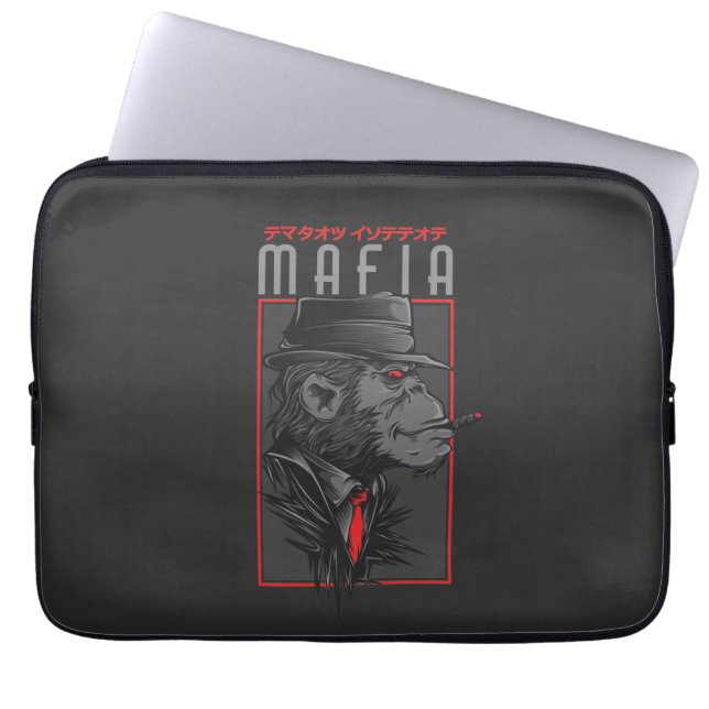 Capa Para Notebook Mafia Monkey Smoking Cigar Graphic | Japan (Frente)