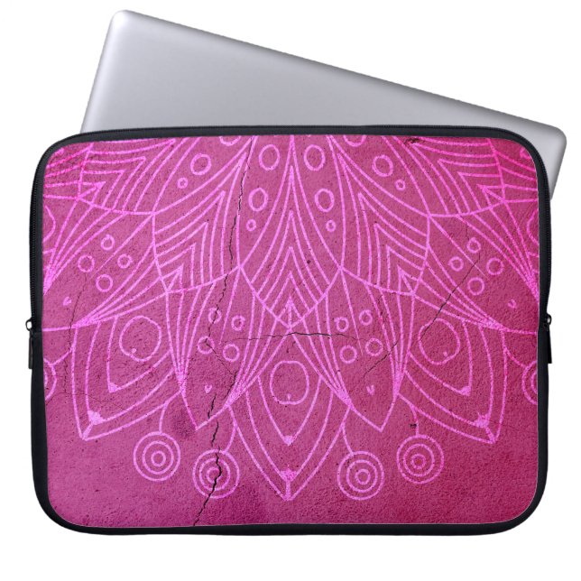 Capa Para Notebook Magenta Mandala Zen Espírito De Mente Russo (Frente)
