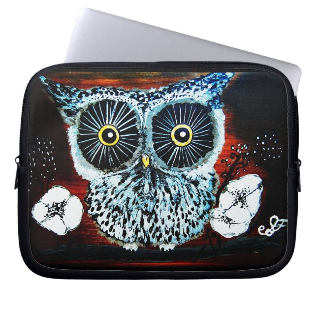 Capa Para Notebook Mágica da coruja - saco do laptop (Frente)