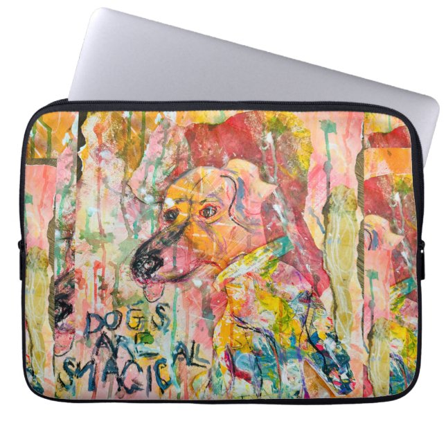 Capa Para Notebook Magical Dog Laptop Sleeve (Frente)