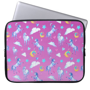 Capa Para Notebook Magical Unicorn Pattern Watercolor Design