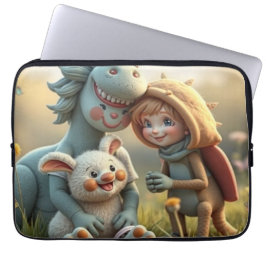 Capa Para Notebook „Magische Freunde im Blütenland“
