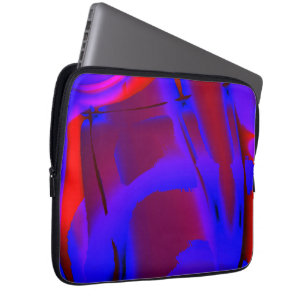 Capa Para Notebook Magnitude digital em tinta azul cortada sobre vinh