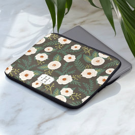 Capa Para Notebook Magnolia Blossomas Monograma Floral
