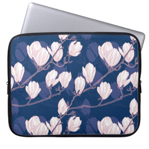 Capa Para Notebook Magnolia Elegance: Bloom Marinho
