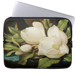 Capa Para Notebook Magnolias gigantes em um pano veludo azul por MJ H