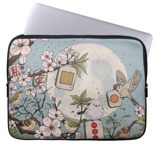 Capa Para Notebook Mahjong Luar da Lua (Frente)