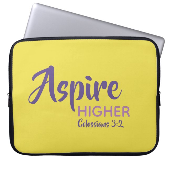 Capa Para Notebook MAIS ALTO ASPIRE Amarelo Cristão Inspiracional (Frente)