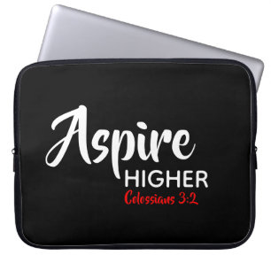 Capa Para Notebook MAIS ALTO ASPIRE Cristão Inspirador Preto