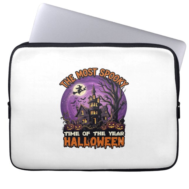 Capa Para Notebook Mais Assustadora Casa Assombrada de Halloween Brux (Frente)
